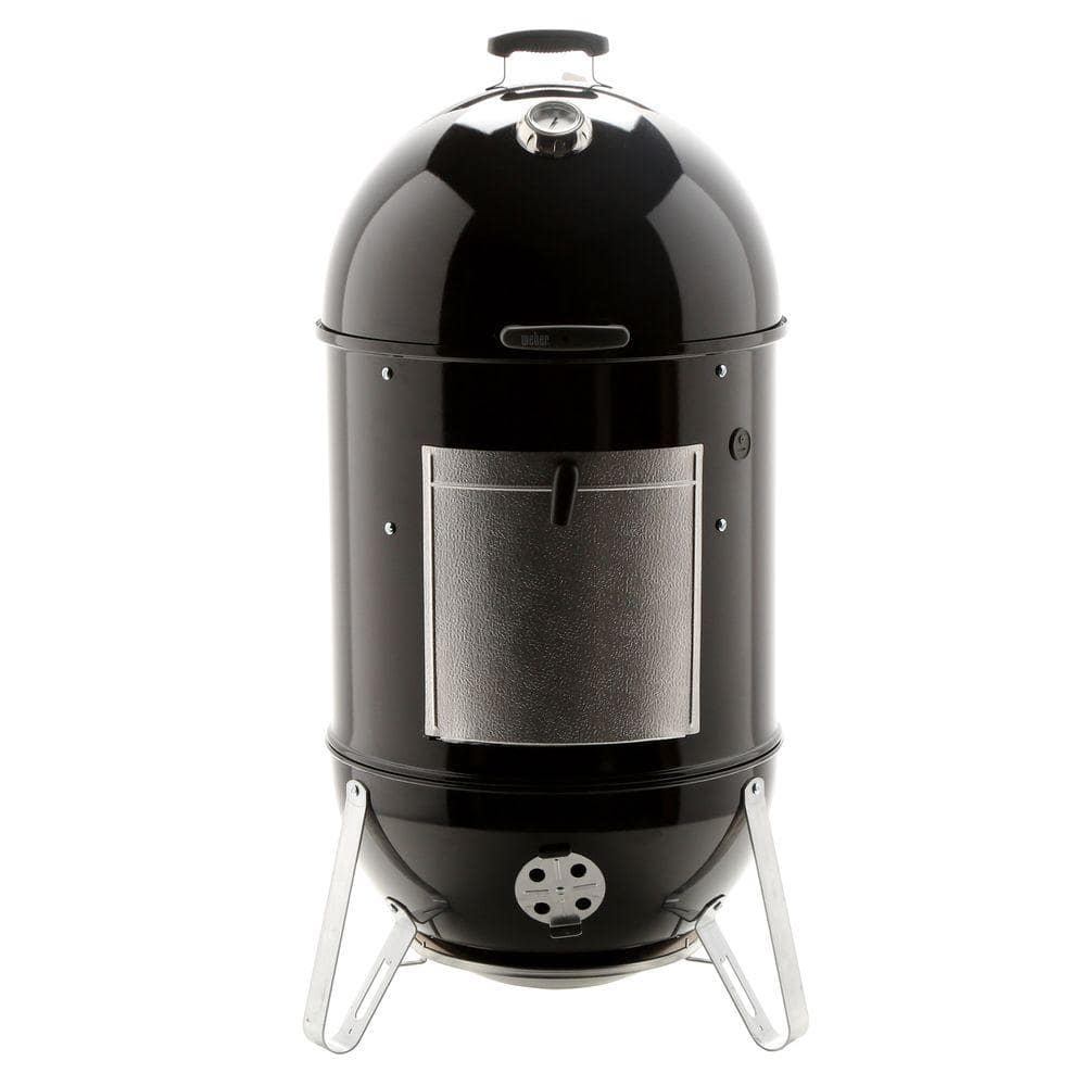 Weber 22 in. Smokey Mountain Cooker Smoker in Black with Cover and Built-In Thermometer