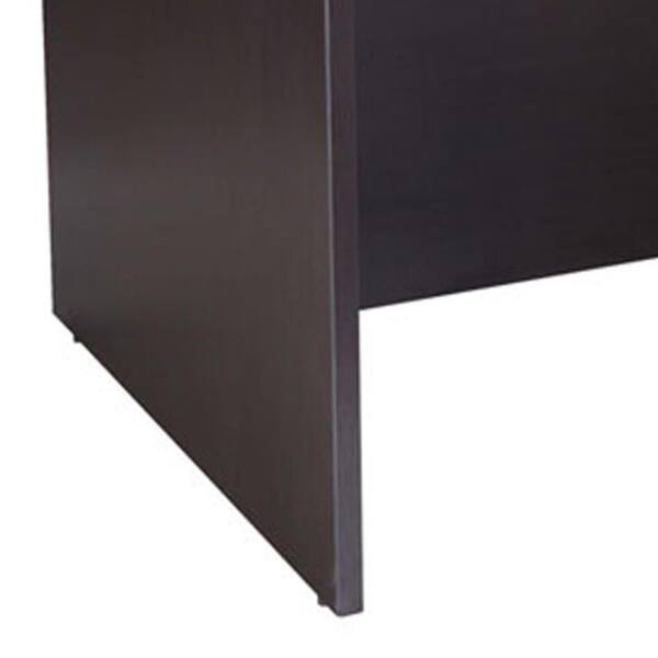 Benjara Nea 30 in. Rectangle Mocha Brown Wood Office Desk BM340739