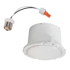 ML 5/6 in. 3000K 600 Lumens 90 CRI White Integrated LED Recessed Retrofit Dim-To-Warm Module Trim