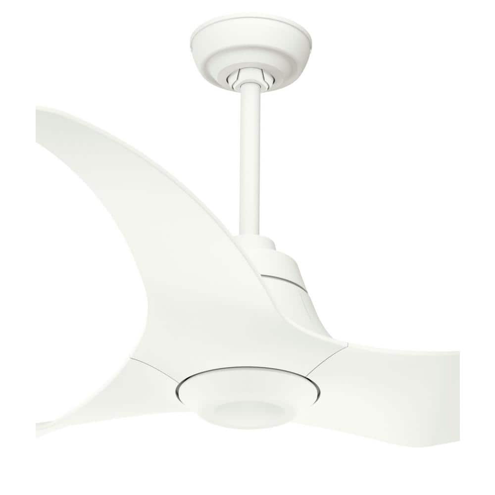 Porcelain White 60" Arwen 3-Blade Ceiling Fan with LED Light and Remote