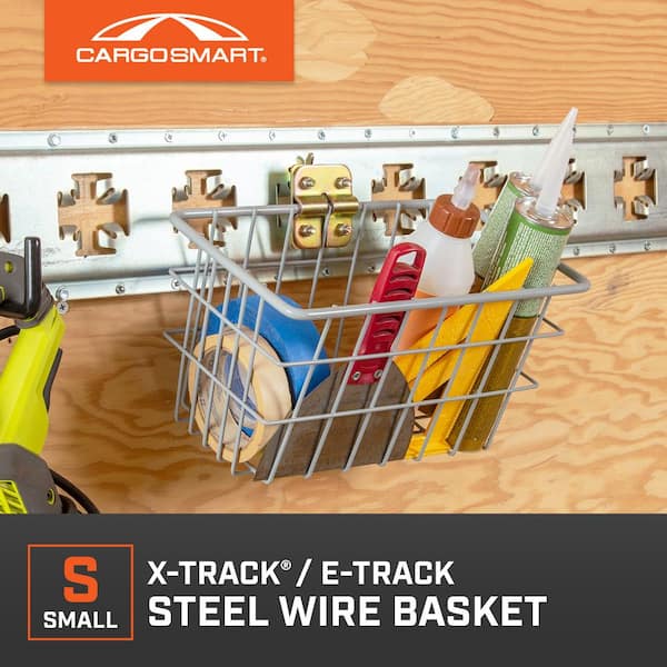 12 in. W x 6 in. H Small Steel Track Basket