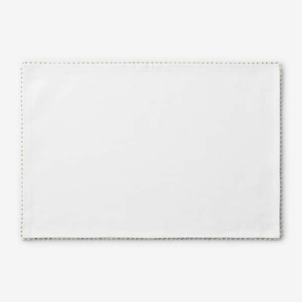 Company Cotton Pom Fringe 20 in. W x 14 in. H Metallic Gold Cotton Placemat Set of 4