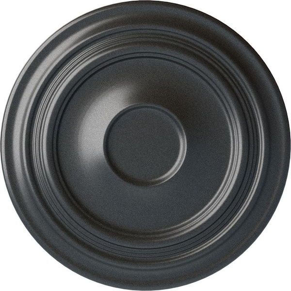 Ekena Millwork 24-3/8 in. x 1-1/2 in. Traditional Urethane Ceiling Medallion (Fits Canopies upto 5-1/2 in.) Hand-Painted Pewter
