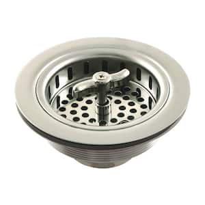 Tacoma 3-1/2 x 2-5/16 in. in. Stainless Steel Kitchen Sink Basket Strainer in Polished Nickel