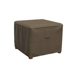 StormBlock Hillside Small Black and Tan Square Patio Table/Ottoman Cover