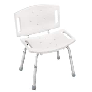 Adjustable Tub and Shower Chair in White