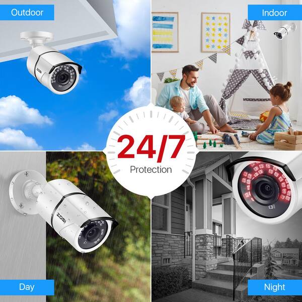 8MP 4K 6in1 TVI AHD CVI Outdoor Ultra HD Video Surveillance Weatherproof  100ft Day Night Vision Home Security Bullet CCTV Camera