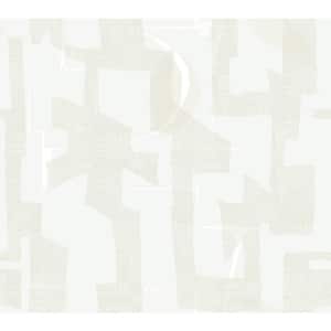 Dove and BeigeModern Tribal Textured Non-Pasted Paper Wallpaper