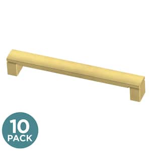 Simply Geometric 6-5/16 in. (160 mm) Center-to Center Modern Gold Cabinet Drawer Pull (10-Pack)