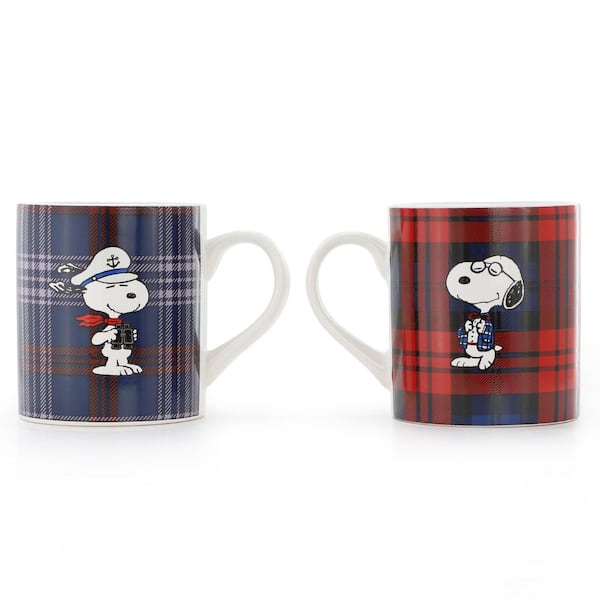 Peanuts 4 Piece 19 oz. Stoneware Assorted Dinnerware Mug Set