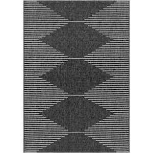 Peroti Charcoal Doormat 2 ft. x 3 ft. Global Indoor/Outdoor Area Rug