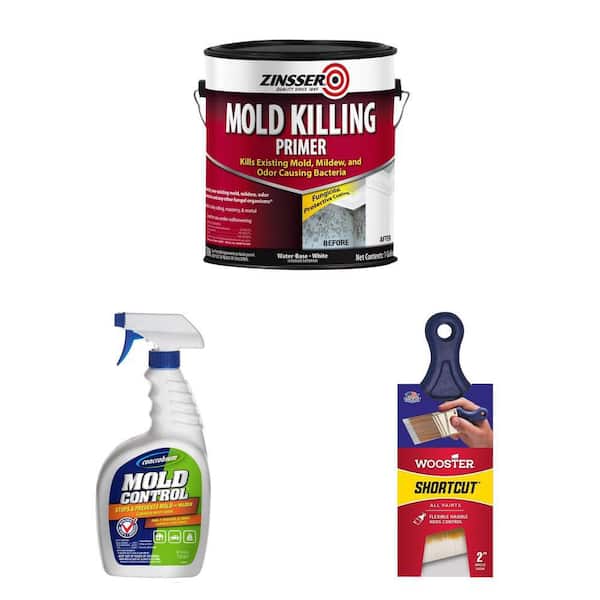 1 gal. Mold Killing Primer, 32 oz. Mold Control, and 2 in. Polyester Angled Sash Brush Combo