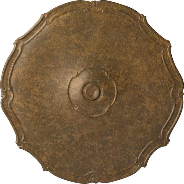 Ekena Millwork 18-7/8 in. x 1-1/2 in. Pompeii Urethane Ceiling Medallion (Fits Canopies upto 2 in.), Rubbed Bronze