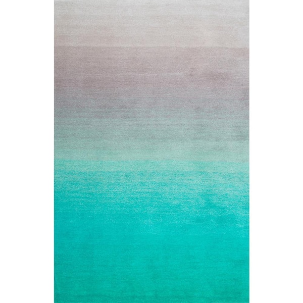 nuLOOM Luxe Ombre Turquoise 10 ft. x 14 ft. Area Rug