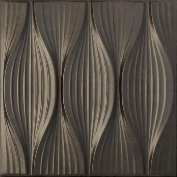 Ekena Millwork 19 5/8 in. x 19 5/8 in. Willow EnduraWall Decorative 3D Wall Panel, Weathered Steel (Covers 2.67 Sq. Ft.)