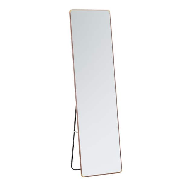Miscool Anky Brown 16.5 in. W x 60 in. H Rectangle Wood Framed Full Length Mirror