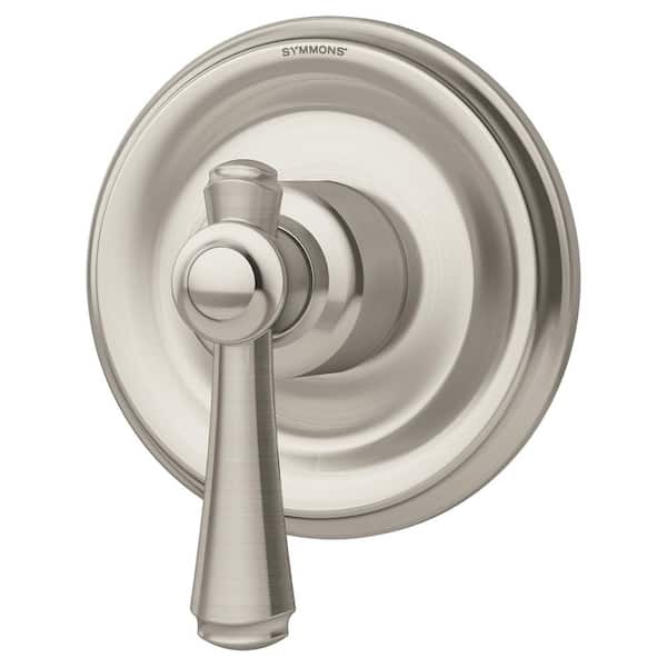 Symmons Degas Lever 1-Handle Wall-Mounted Diverter Trim Kit in Satin Nickel (Valve Included)