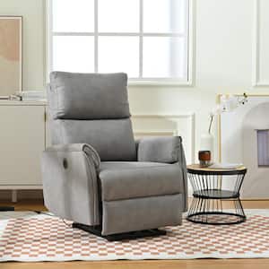 Gray Electric Power Recliner Chair with USB Port