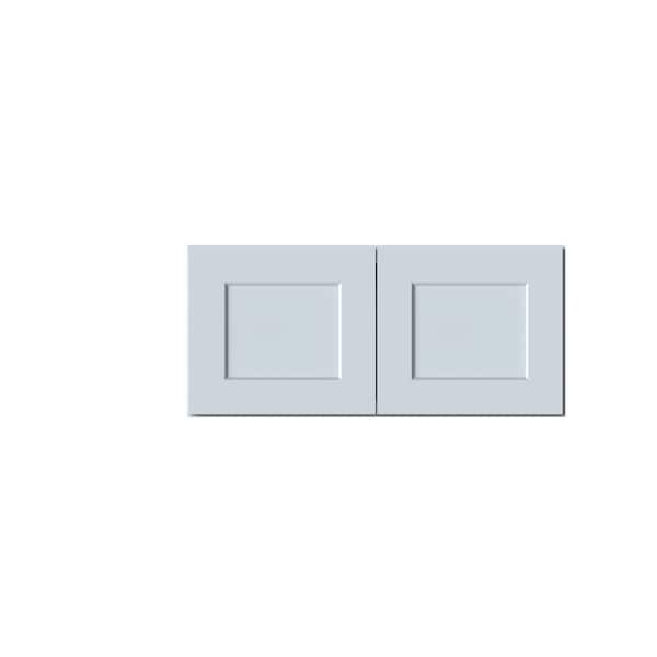 33 in. W x 12 in. D x 15 in. H Plywood Ready to Assemble Short Wall Kitchen Cabinet in Dove Gray w/ Full Overlay Design
