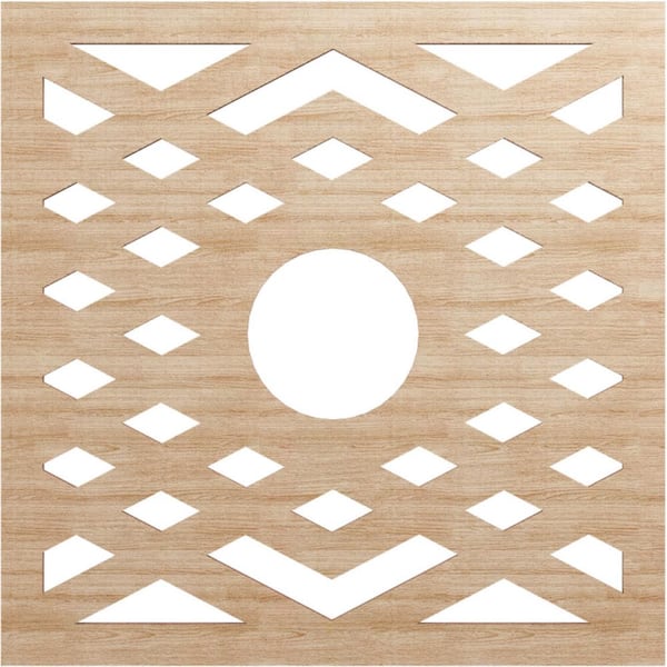 Ekena Millwork 0.25 in. x 5.125 in. x 20 in. Wood Medallion Moulding