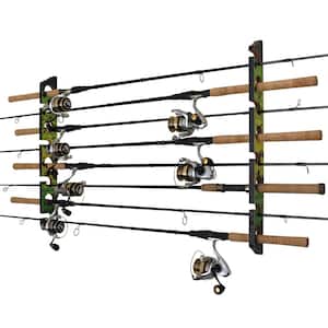 Rush Creek Creations Green/Yellow Scale Laminate 8-Rod Ceiling/Wall Rack  38-4079 - The Home Depot
