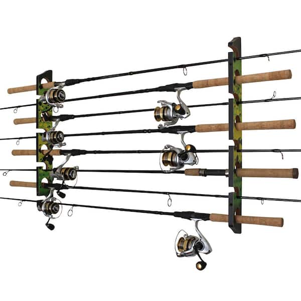 Rush Creek Creations Green/Yellow Scale Laminate 8-Rod Ceiling/Wall Rack  38-4079 - The Home Depot