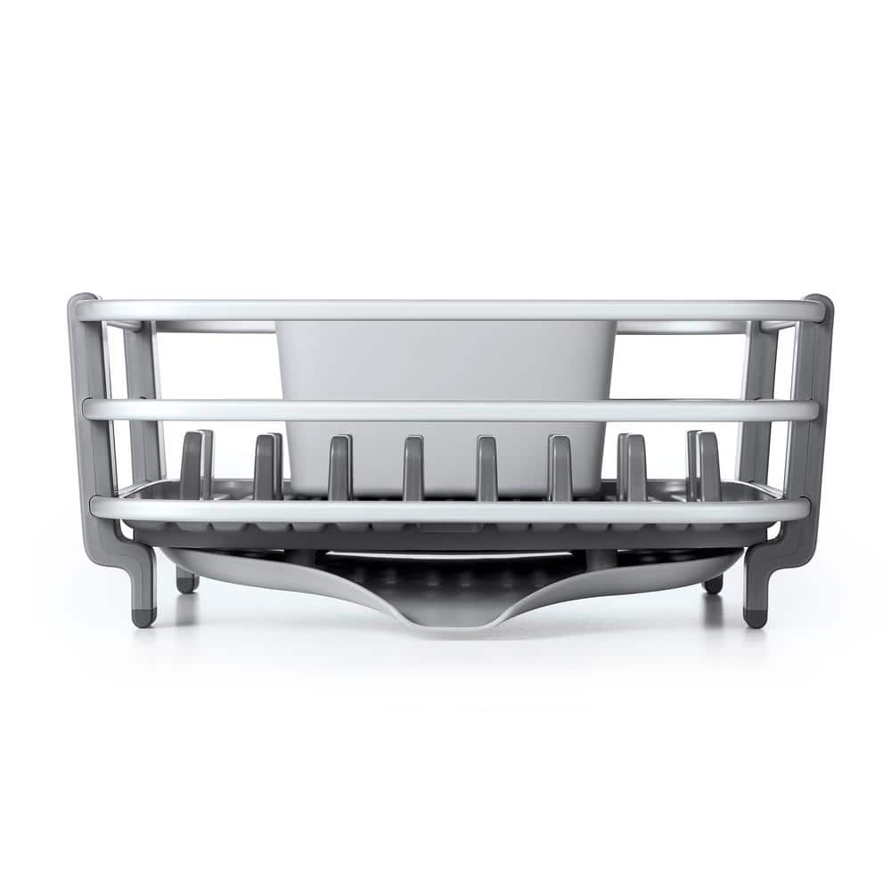 Foldable Aluminum Dish Rack with Utensil Cup