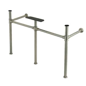 Imperial Stainless Steel Console Sink Leg in Brushed Nickel