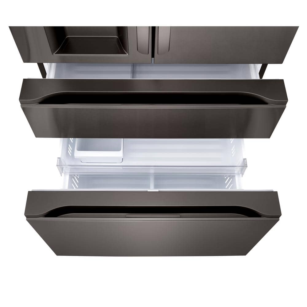 Black Stainless Steel Smart French Door Refrigerator with Ice Maker