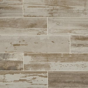 Vintage Chic Gray 6 in. x 24 in. Glazed Porcelain Floor and Wall Tile (14.53 sq. ft. / case)