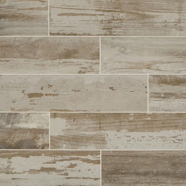 Marazzi Vintage Chic Gray 6 in. x 24 in. Glazed Porcelain Floor and Wall Tile (14.53 sq. ft. / case)