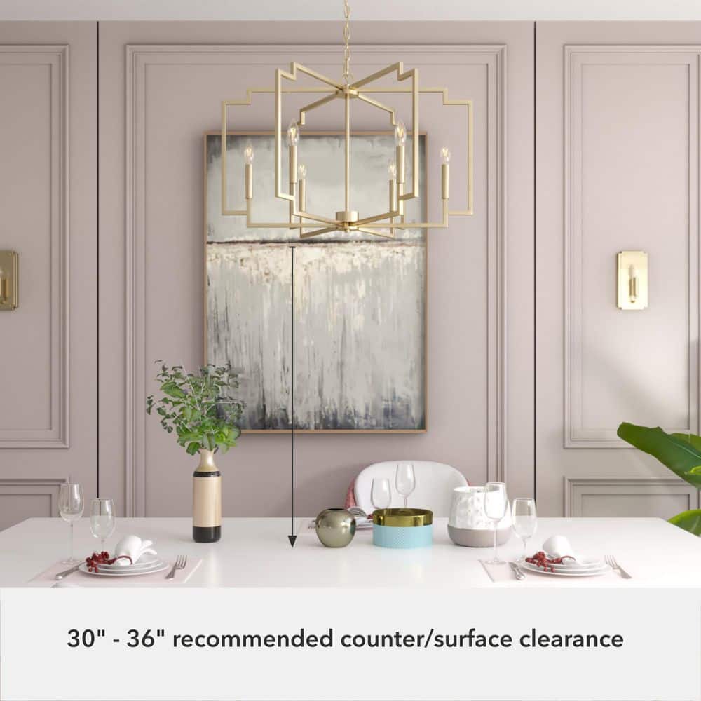 Zoanne 6-Light Nickel Geometric Chandelier