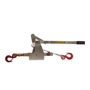 6,000 lb. 3-Ton Capacity 12 ft. Max Lift 35:1 Leverage Winch Puller Come Along Tool with Included Cable