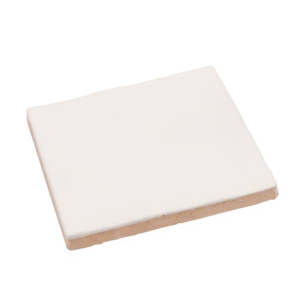 Apollo Tile Silken Ivory White 4-in x 4-in Glossy Ceramic Stone Look Floor and Wall Tile (5.38-sq. ft/ Carton)