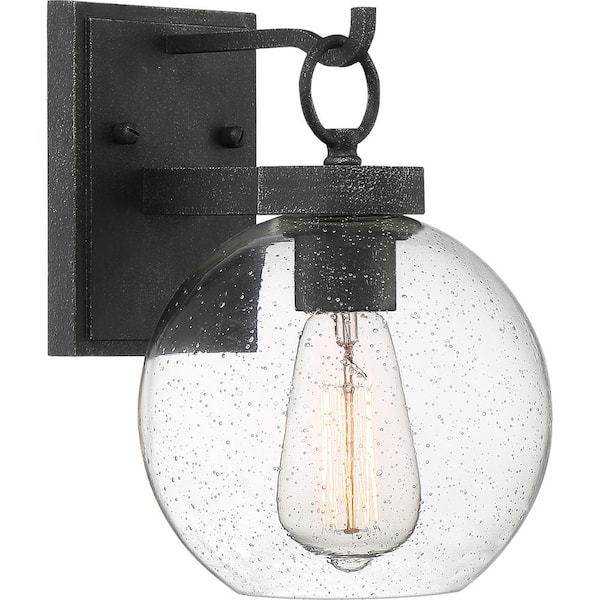 Quoizel Barre 1-Light Grey Outdoor Wall Lantern Sconce