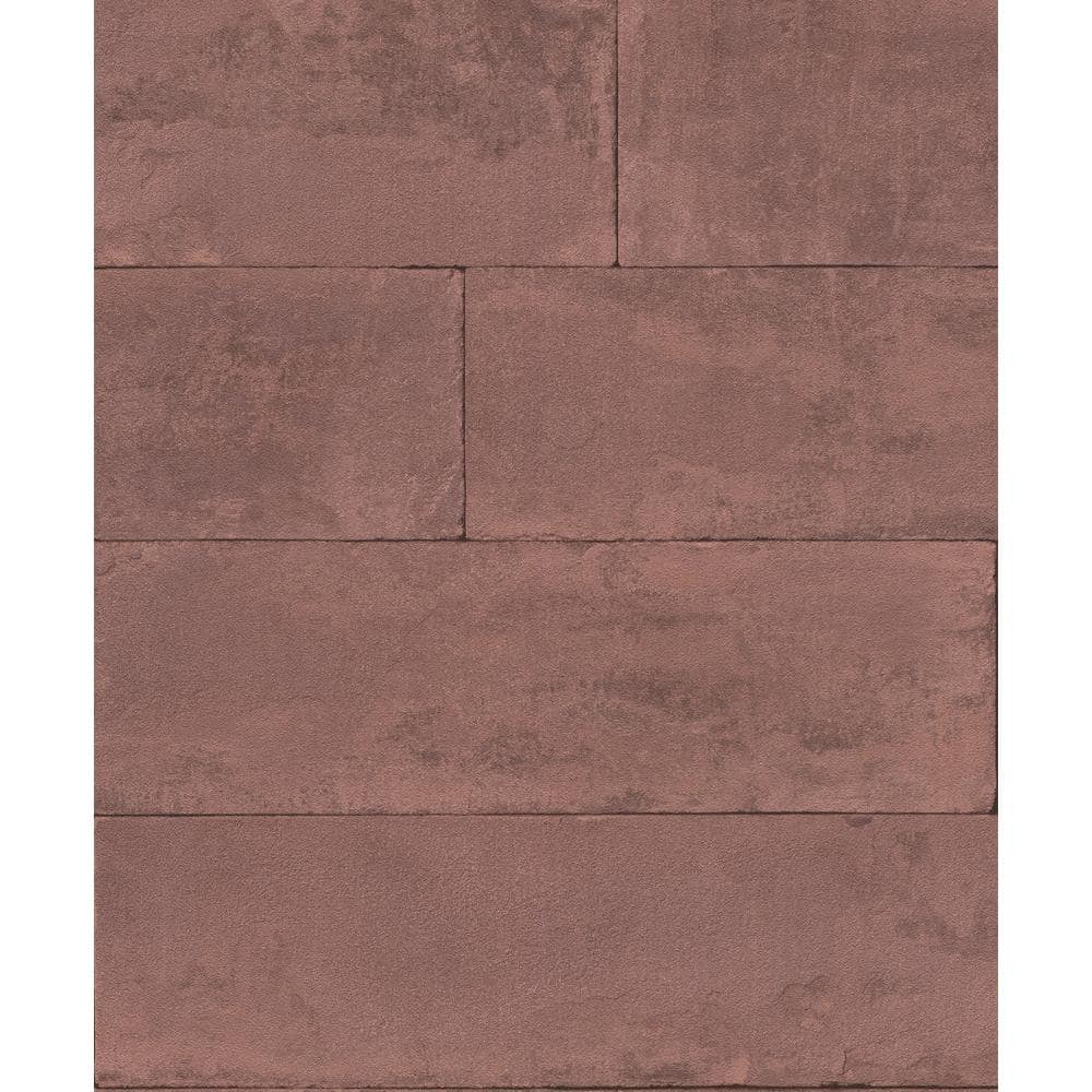 57.8 sq. ft. Lanier Oxblood Stone Plank Strippable Wallpaper Covers