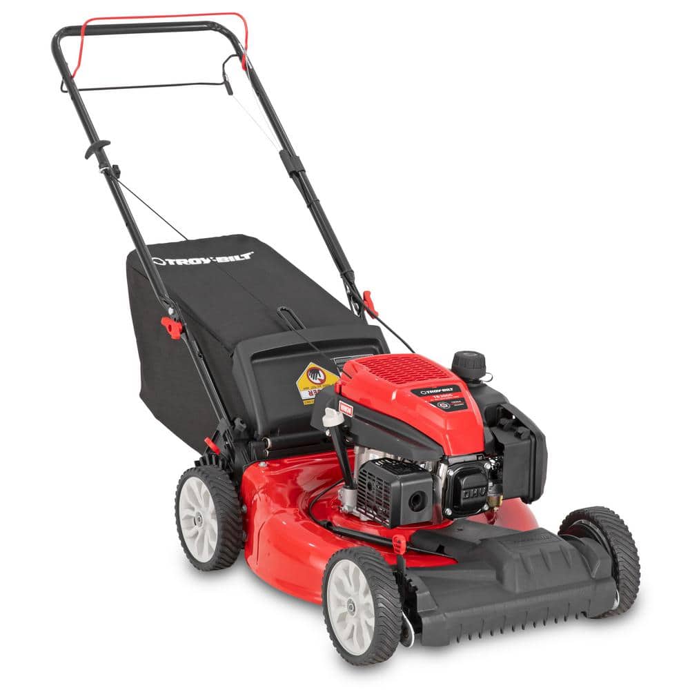 Troy Bilt 21 in. 163cc OHV Engine Front Wheel Drive 2 in 1 Gas Walk Behind Lawn Mower with Tri Action Cutting System TB200 The Home Depot