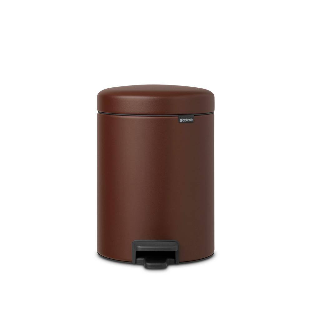 Brabantia NewIcon 1.3 Gal. (5 l) Mineral Cosy Brown Step On Trash Can ...