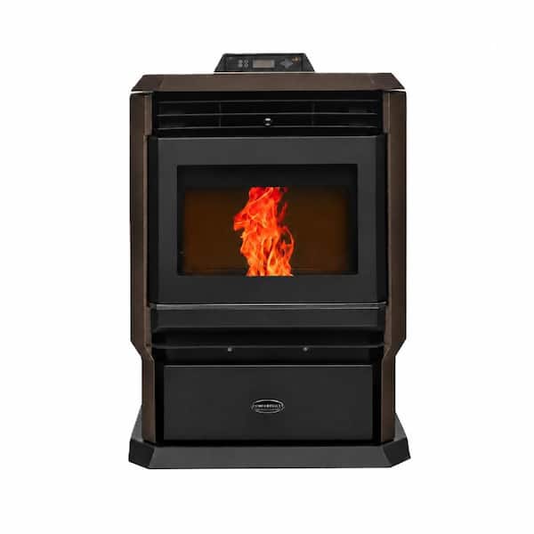 3,000 sq. ft. Pellet Stove with a 51 lbs. Hopper in Bronze