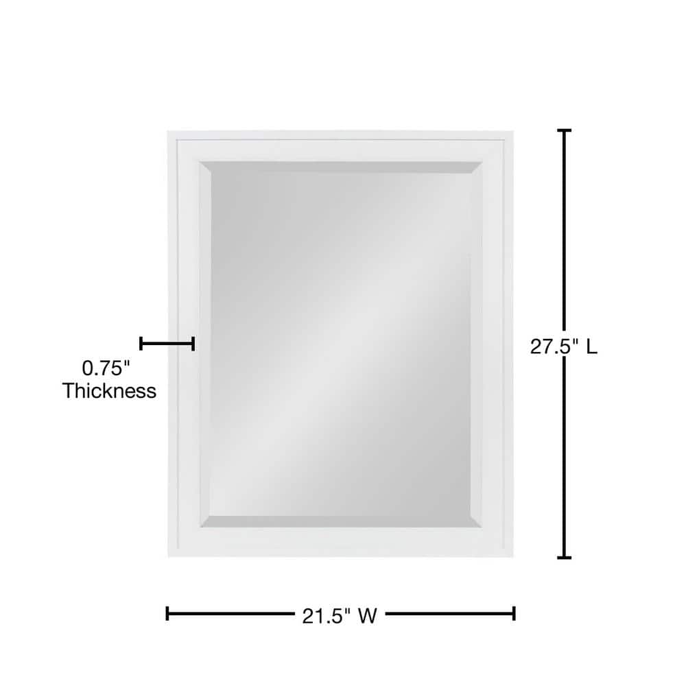 Elegant Full-Length White Polystyrene Framed Rectangular Mirror