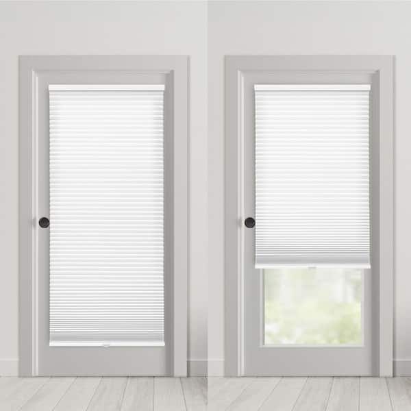 White Cordless Light Filtering Magnetic Cellular Shade - 24 in. W x 72 in. L