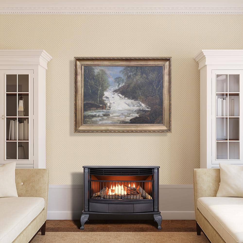 ProCom Black 25,000 BTU Dual Fuel Ventless Gas Stove with Remote