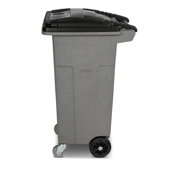 Toter 32 Gal. Trash Can Greenstone with Wheels and Lid 