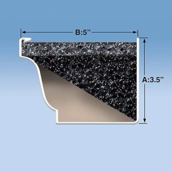 FR 4 ft. Foam Filter Plastic Gutter Guard for 5 in. K-Style (36-Pack)