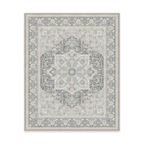 Machine Washable Rug with Standard Pad - Hendesi Heriz Abalone 8 ft. x 10 ft.