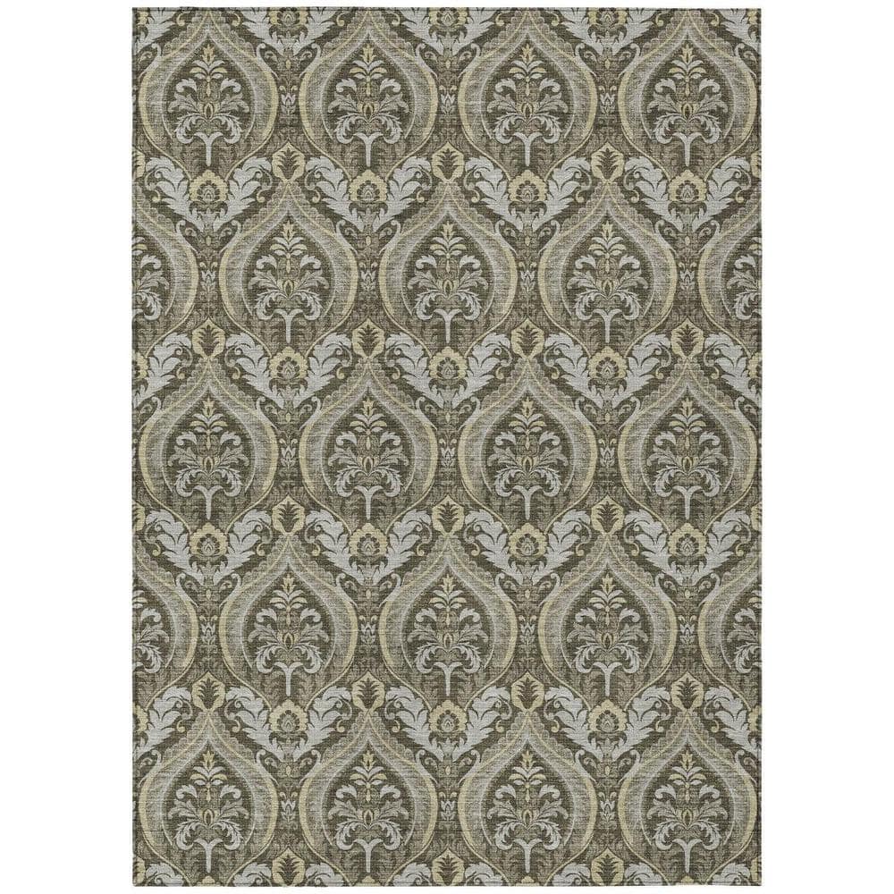 Taupe and Beige 3 ft. x 5 ft. Woven Trellis Rectangle Indoor/Outdoor Area Rug price history on PriceWatchPro