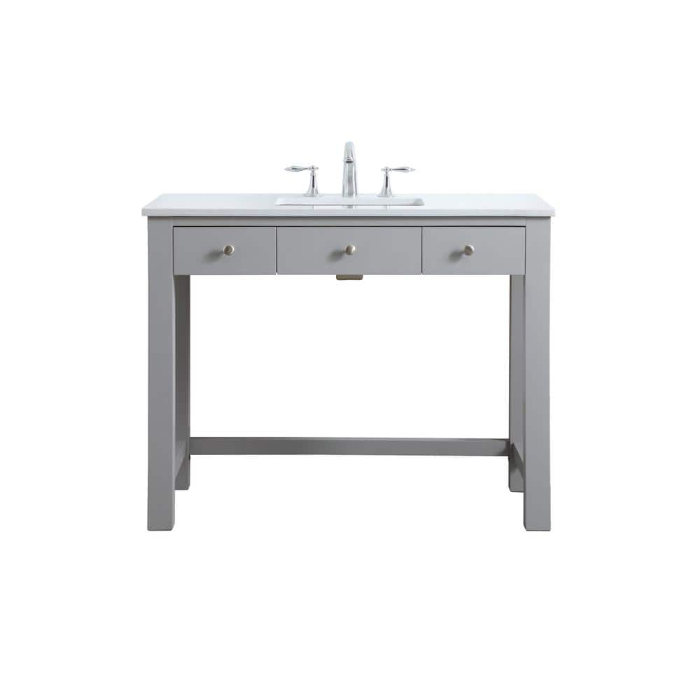 42 in. W x 21.5 in. D x 34 in. H ADA Bath Vanity in Grey with Calacatta White Engineered Marble Top price history on PriceWatchPro
