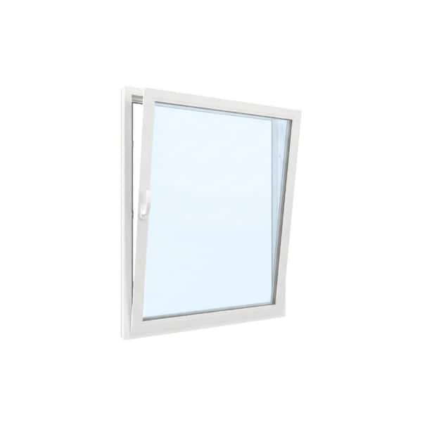 30 in. x 42 in. Elite Euro White Double-Pane Vinyl Tilt/Turn Window with Screen and Right Inward Swing