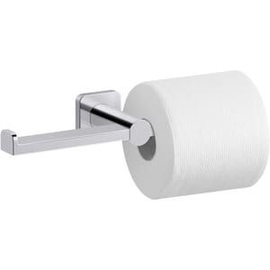 Parallel Double Toilet Paper Holder in Polished Chrome