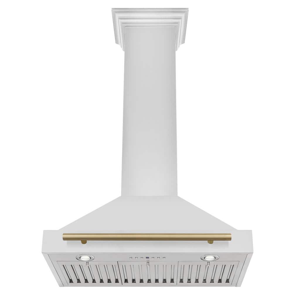 Champagne Bronze 30" Convertible Wall Mounted Range Hood